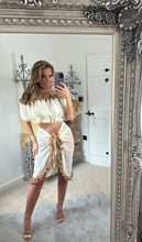 Load image into Gallery viewer, Frilly Ruffle Cream/Honey Two Piece Set
