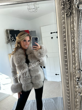Load image into Gallery viewer, Soft Faux Fur Cardigan (Beige) PREMIUM COLLECTION
