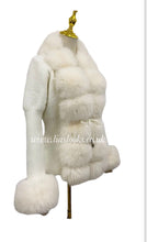 Load image into Gallery viewer, Soft Faux Fur Cardigan (Ivory) PREMIUM COLLECTION
