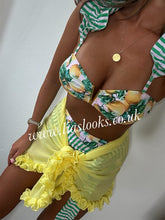 Load image into Gallery viewer, Lemon Frilly Ruffle High Waist Bikini
