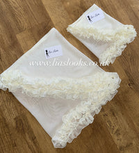 Load image into Gallery viewer, Frilly Ruffle Cream Sarong
