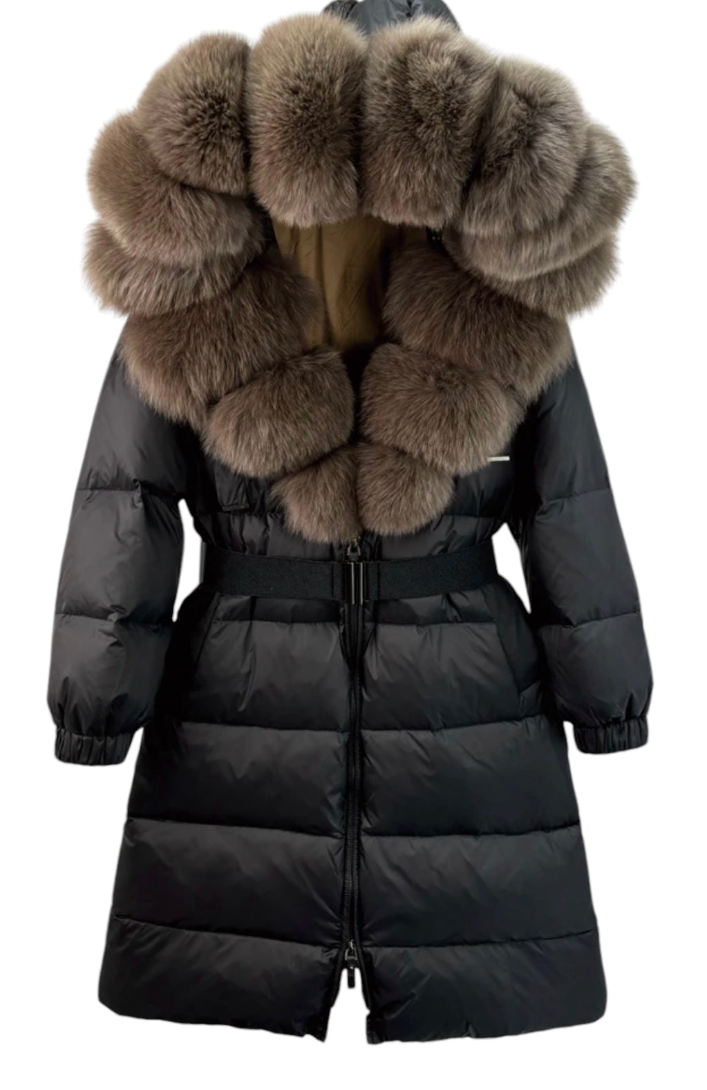 Puffer coat fur collar best sale