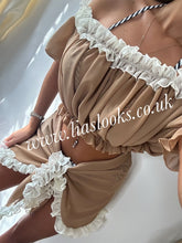 Load image into Gallery viewer, Frilly Ruffle Honey/Cream Two Piece Set

