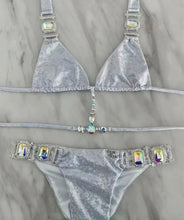 Load image into Gallery viewer, Silver Jewelled Bikini
