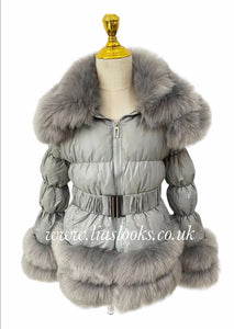 CHILDREN’S - Silver Grey Romani Coat (Faux Fur)