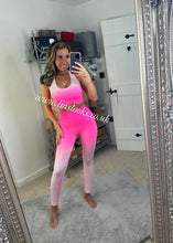 Load image into Gallery viewer, Neon Pink Scrunch Bum Gym Set (CLEARANCE)
