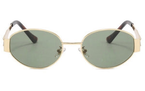 Green/Gold Oval Sunglasses