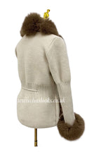 Load image into Gallery viewer, Soft Faux Fur Cardigan (Cream/Camel) PREMIUM COLLECTION
