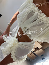 Load image into Gallery viewer, Frilly Ruffle Cream Two Piece Set
