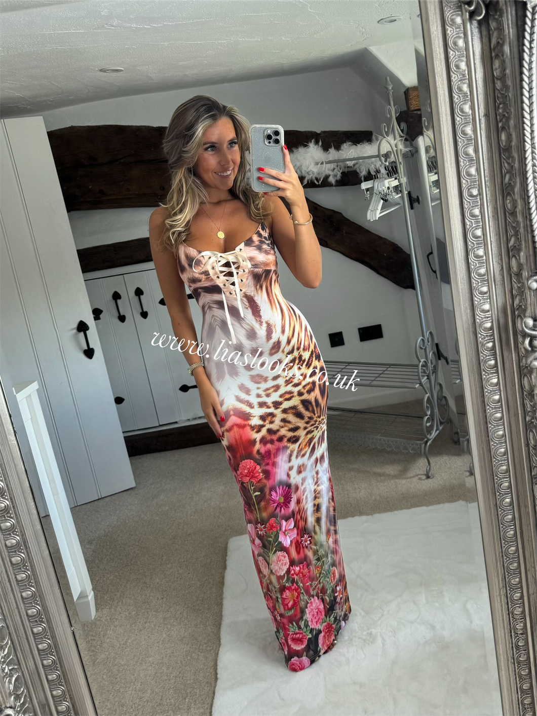 Floral Leopard Maxi Dress