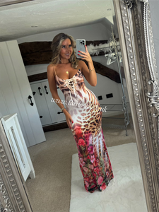 Floral Leopard Maxi Dress