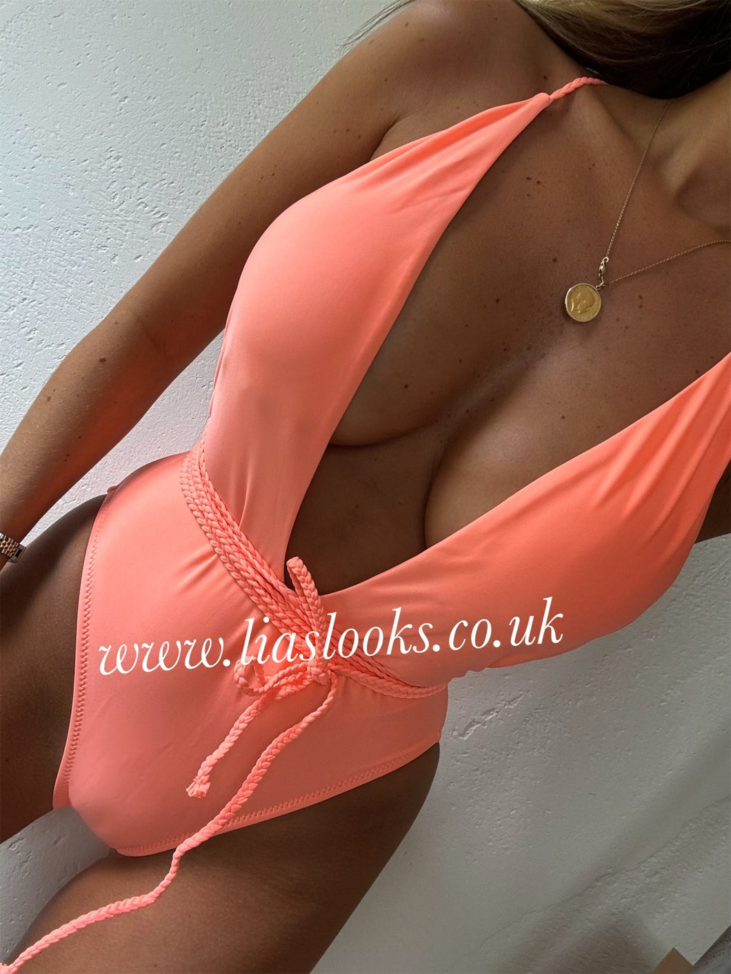 Coral Tie Up Swimsuit (CLEARANCE)