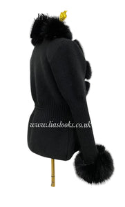 Soft Faux Fur Cardigan (Black) PREMIUM COLLECTION