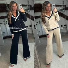 Load image into Gallery viewer, Premium Contrast Gold Button Smart Trouser Set (CLEARANCE)
