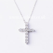 Load image into Gallery viewer, Bling Small Cross Necklace
