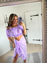Load image into Gallery viewer, Frilly Ruffle Lilac Two Piece Set
