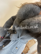 Load image into Gallery viewer, Silver Grey Wool &amp; Cashmere Coat
