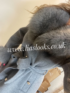 Silver Grey Wool & Cashmere Coat