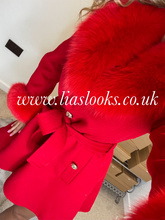 Load image into Gallery viewer, Ruby Red Wool &amp; Cashmere Coat
