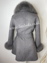 Load image into Gallery viewer, Silver Grey Wool &amp; Cashmere Coat
