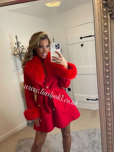 Ruby Red Wool & Cashmere Coat