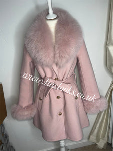 Baby Pink Wool & Cashmere Coat (CLEARANCE)