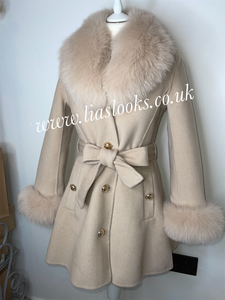 Sandy Beige Wool & Cashmere Coat