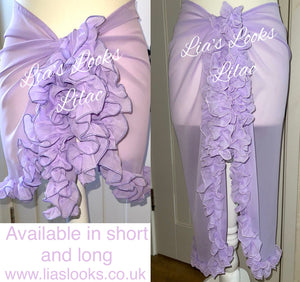 Frilly Ruffle Lilac Sarong