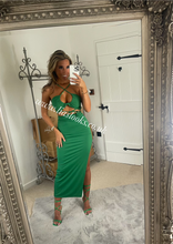 Load image into Gallery viewer, Green Tie Up Skirt Set (CLEARANCE)
