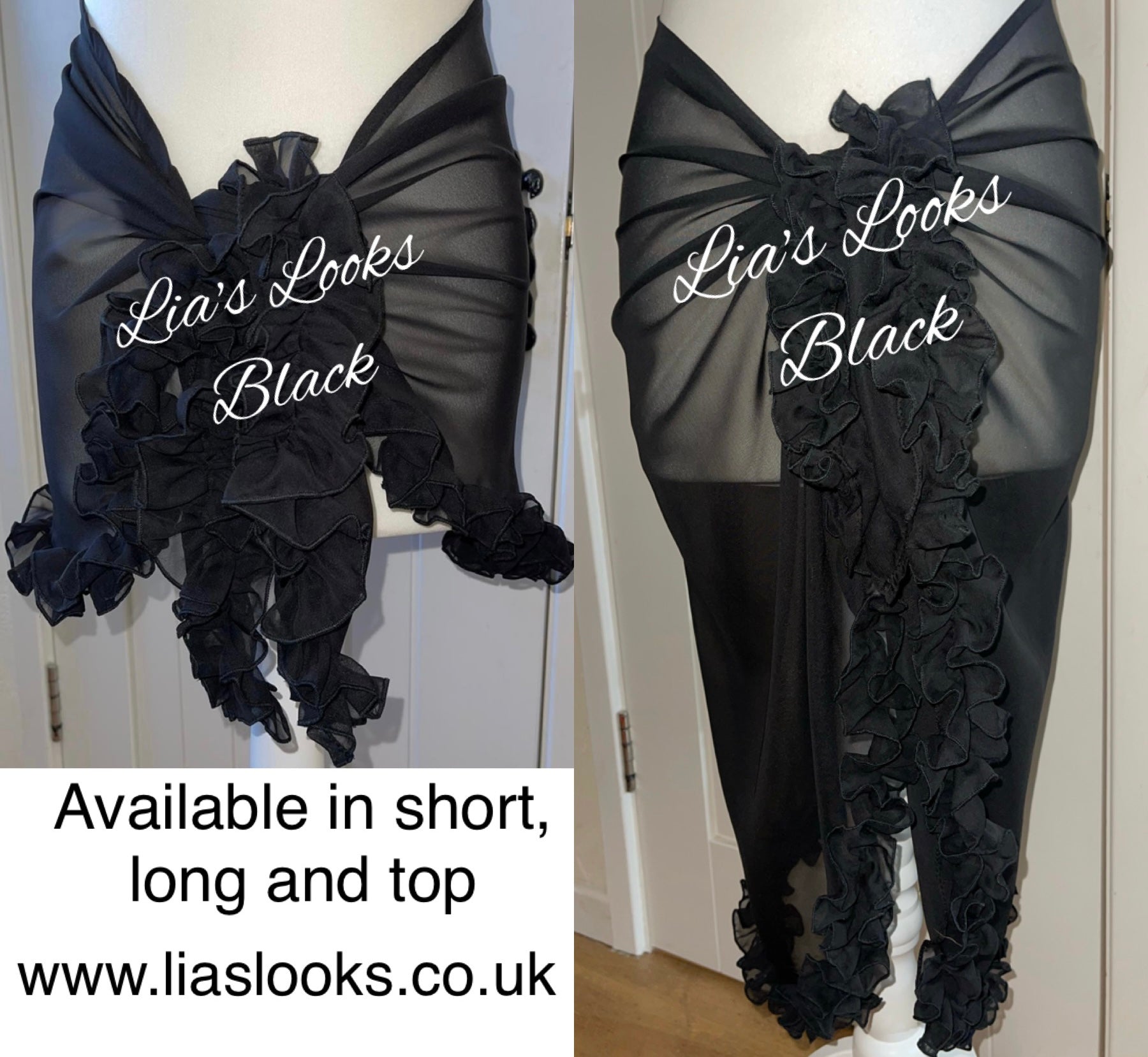 Frilly Ruffle Black Sarong Lia s Looks