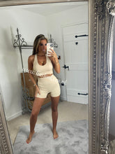 Load image into Gallery viewer, Beige Ribbed Short Set (PREMIUM COLLECTION) CLEARANCE
