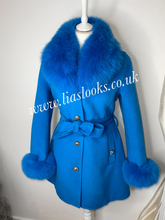 Load image into Gallery viewer, Sky Blue Wool &amp; Cashmere Coat
