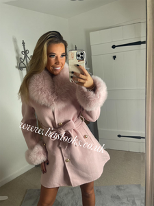 Baby Pink Wool & Cashmere Coat (CLEARANCE)