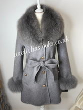 Load image into Gallery viewer, Silver Grey Wool &amp; Cashmere Coat
