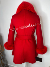 Load image into Gallery viewer, Ruby Red Wool &amp; Cashmere Coat
