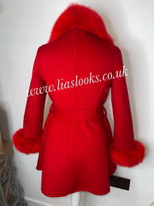 Ruby Red Wool & Cashmere Coat