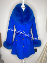 Load image into Gallery viewer, Royal Blue Wool &amp; Cashmere Coat
