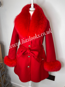 Ruby Red Wool & Cashmere Coat